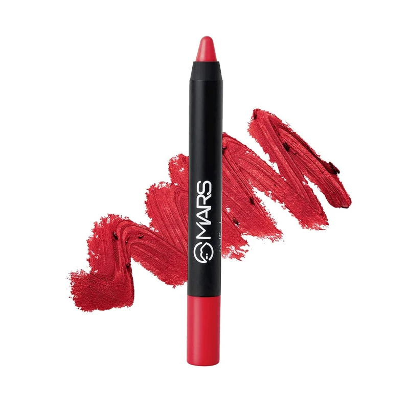 MARS Long Lasting Crayon Lipstick with 12 hours stay | Matte Finish | Waterproof | Won't Smudge Won't Budge Lip Crayon (3.5 gm) (01-I Love Myself) - Thumbnail 5